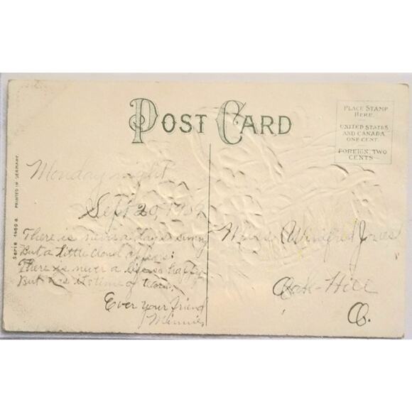 Lot Of Four Vintage Antique Embossed Postcards Flowers - Picture 6 of 9